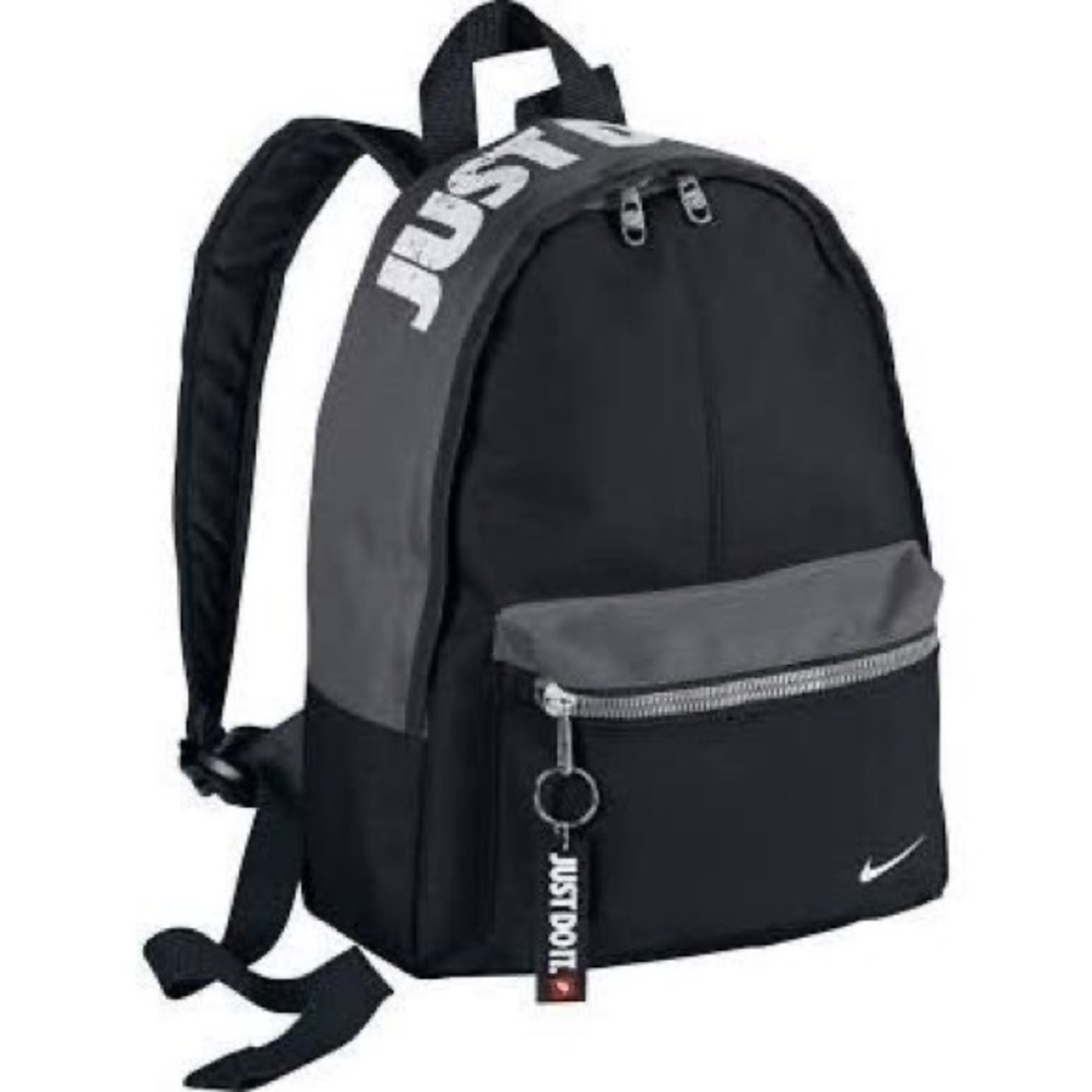 Nike Just Do It Mini Backpack In Gray and White